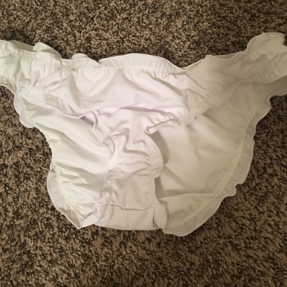 White bikini bottoms